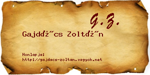Gajdács Zoltán névjegykártya
