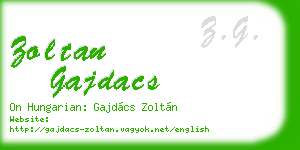 zoltan gajdacs business card